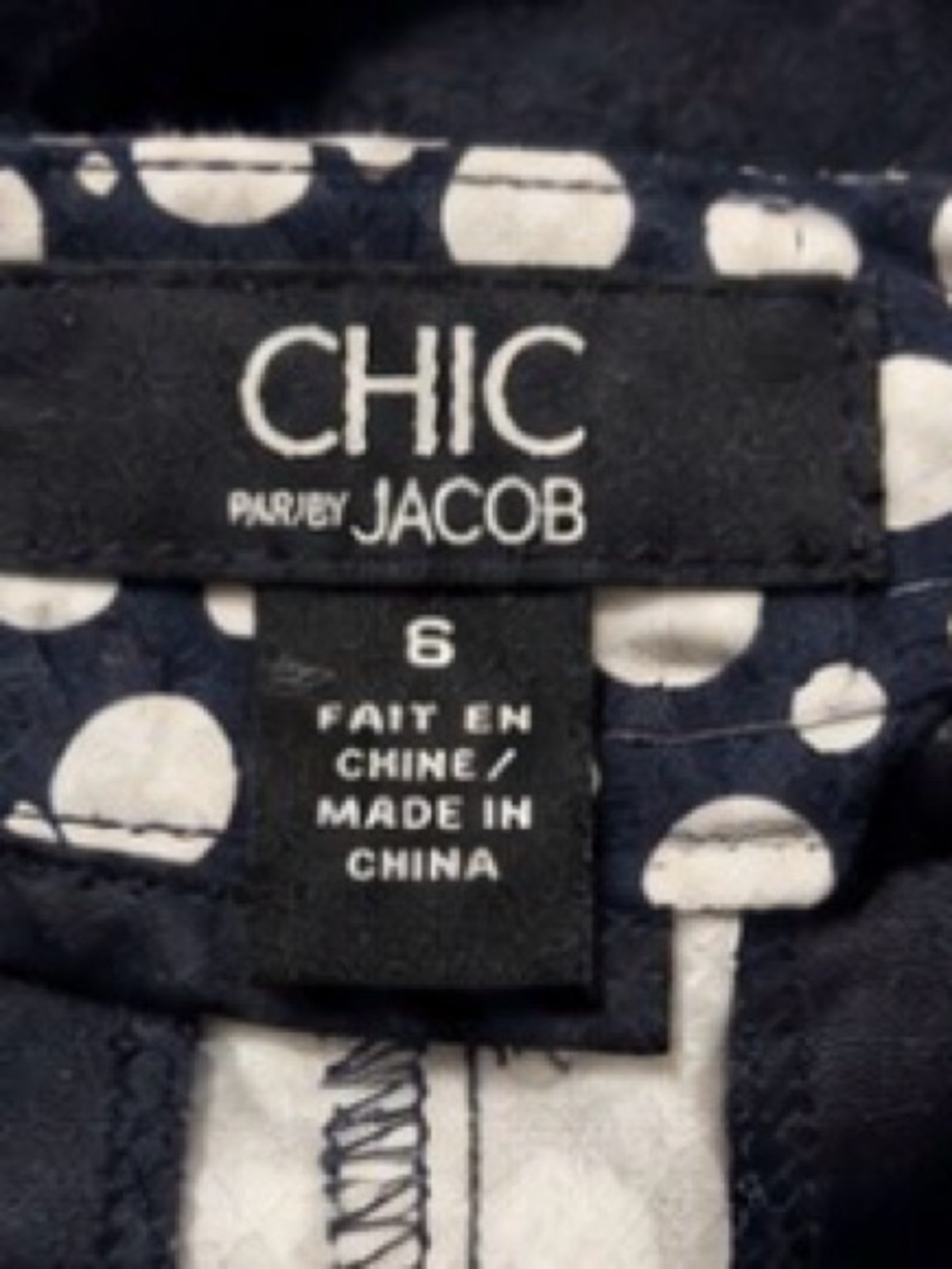 CHIC by Jacob Polka Dot Shorts – Women’s Size 6 - Picture 3 of 3